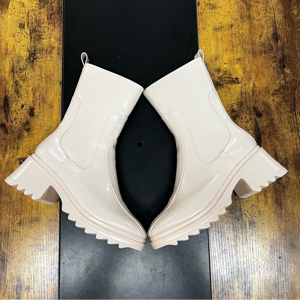 Cream Rain Boot Heel ON-D61